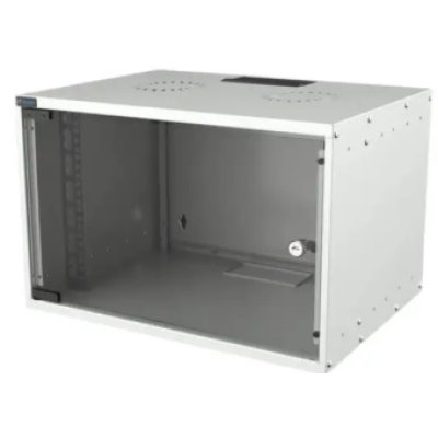 Dulap rack perete Mirsan 19" 7U alb asamblat