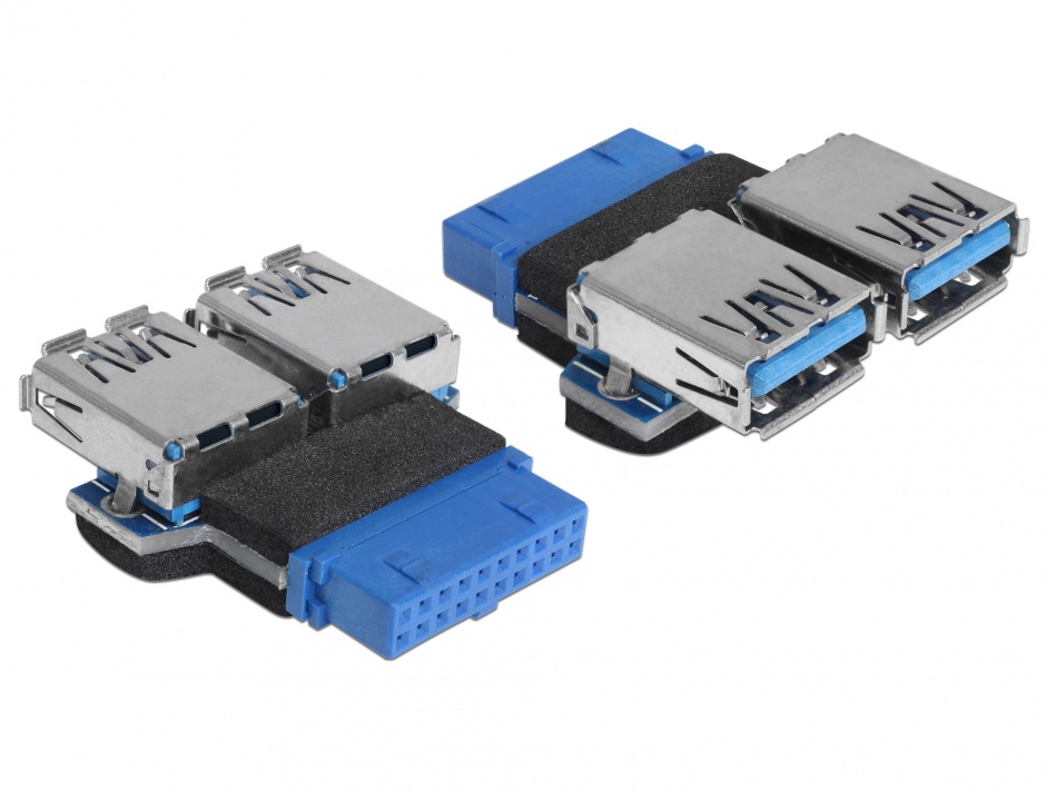 Adaptor Delock 2x USB 3.0 Pin Header
