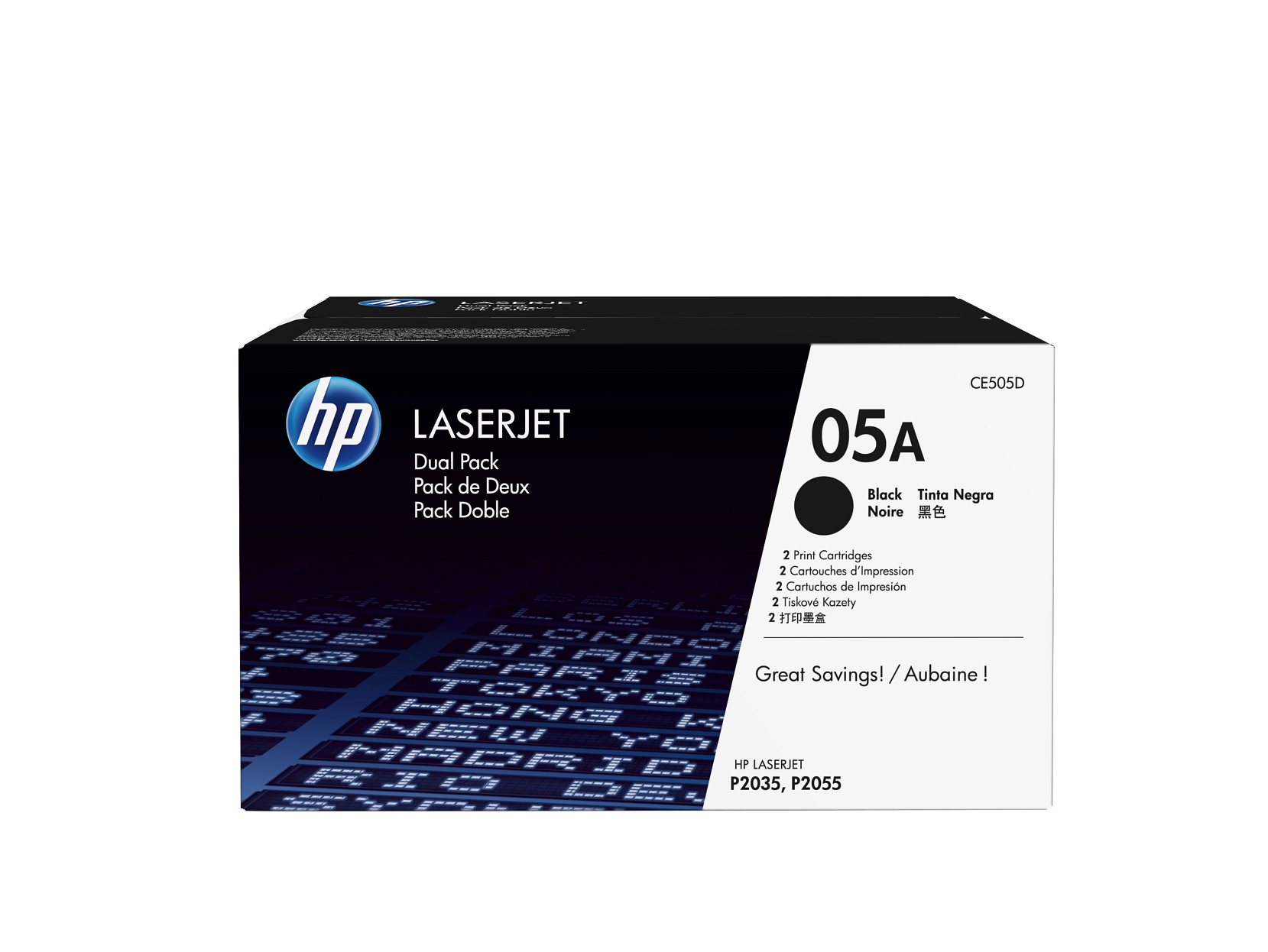 Cartuse HP 05A Black Dual-Pack CE505D - 4000 pagini - imagine 2