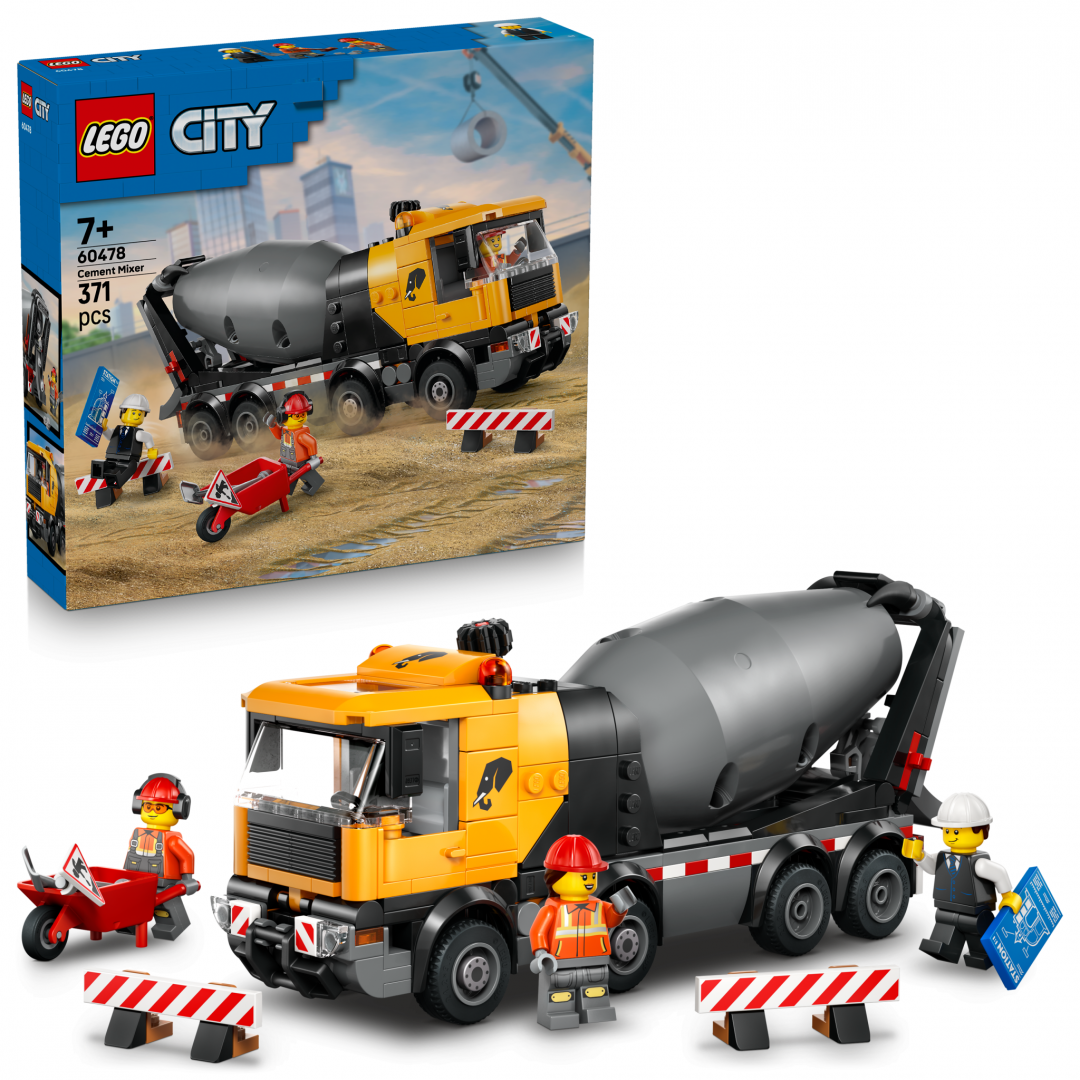 LEGO City Autobetonieră 60478 - Set Construcție 371 Piesă