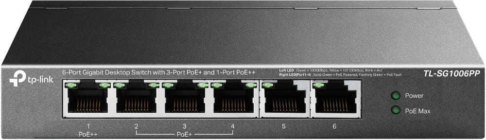 Switch TP-Link 6 Porturi PoE++ 67W