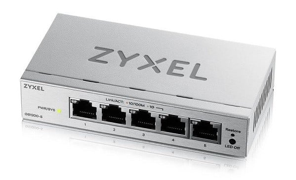Switch Gigabit Zyxel GS1200-5V3, 5 porturi, web managed