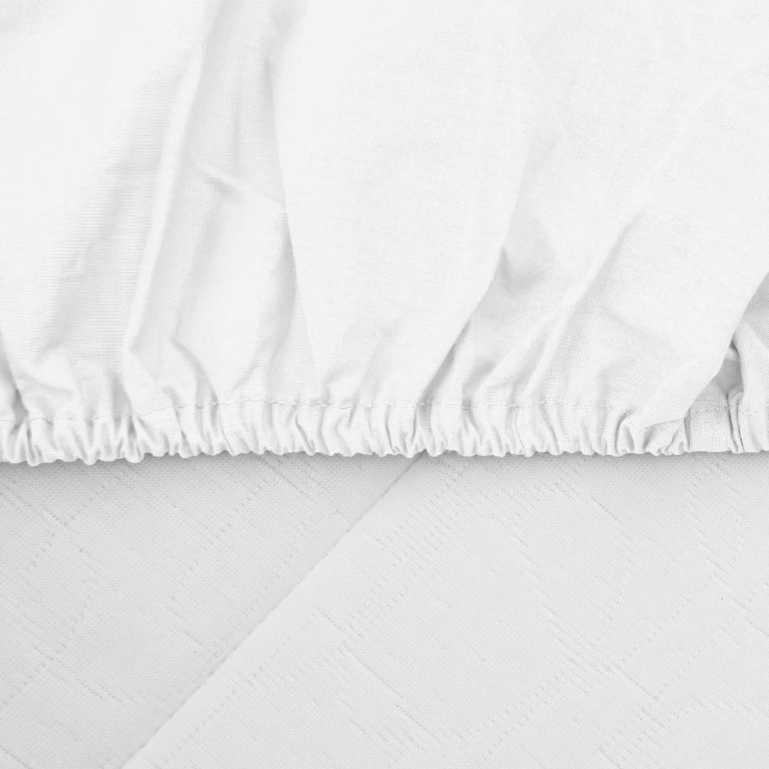 Cearceaf Pat Elastic 140x200 cm Alb - Calitate Superioară - imagine 3