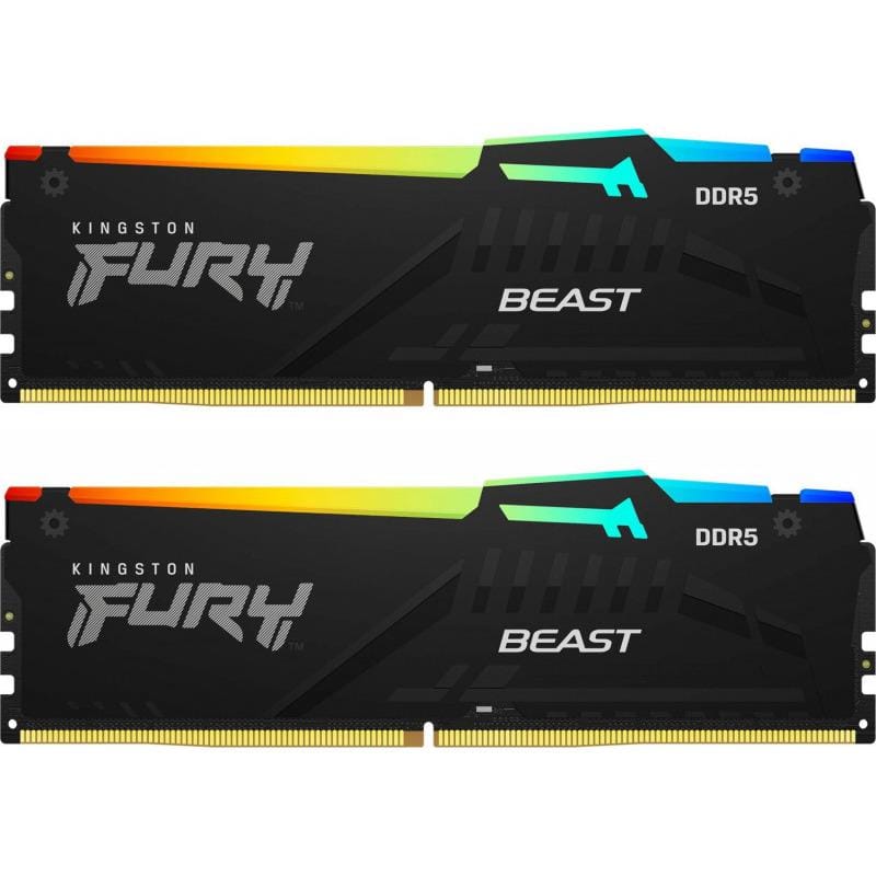 Kingston Fury Beast DDR5 32GB 5600MHz RGB - Performanță Gaming - imagine 2