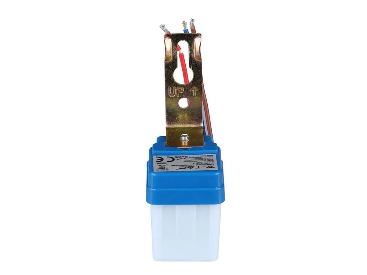 Senzor crepuscular pentru control lumina exterior/interior V-TAC, fotocelula, detectie 360 grade, IP44, SKU-5081