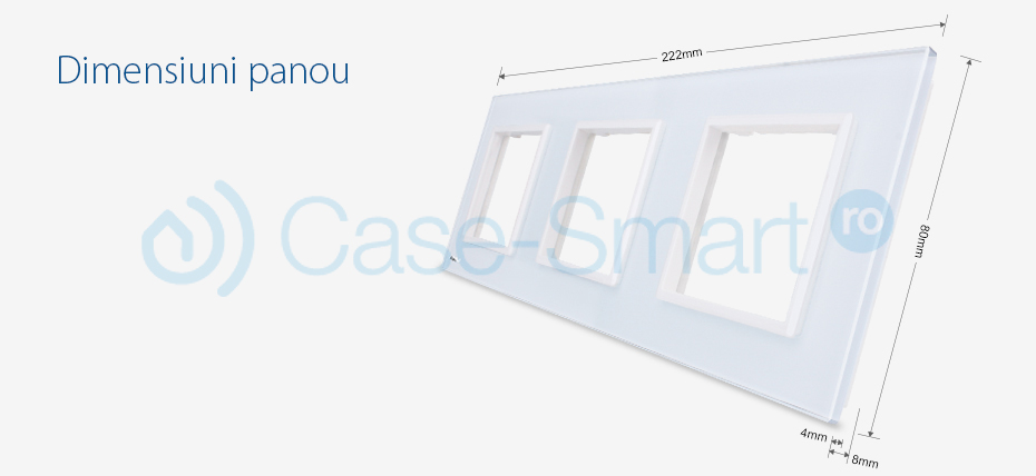Rama Priză Triplă Livolo Sticlă, Alunecare Ușoară - imagine 4