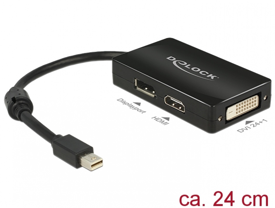 Adaptor Mini DP la DP/HDMI/DVI Delock 62623
