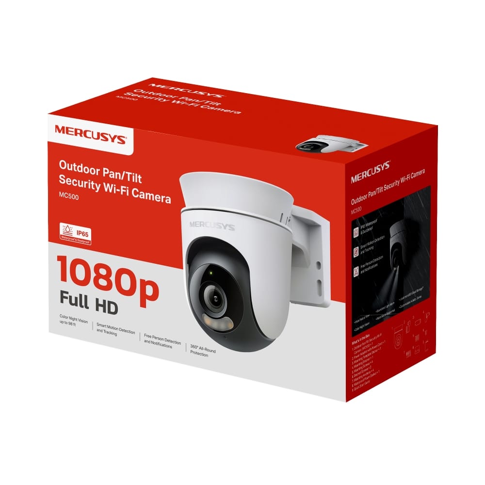 Cameră supraveghere MERCUSYS MC500 Wi-Fi 1080P Pan/Tilt 360° - imagine 9