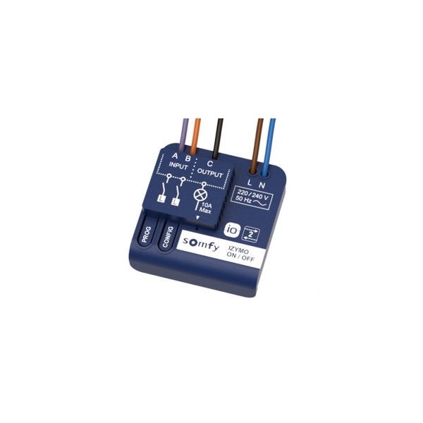 Receptor Somfy IZYMO io, Control Lumina