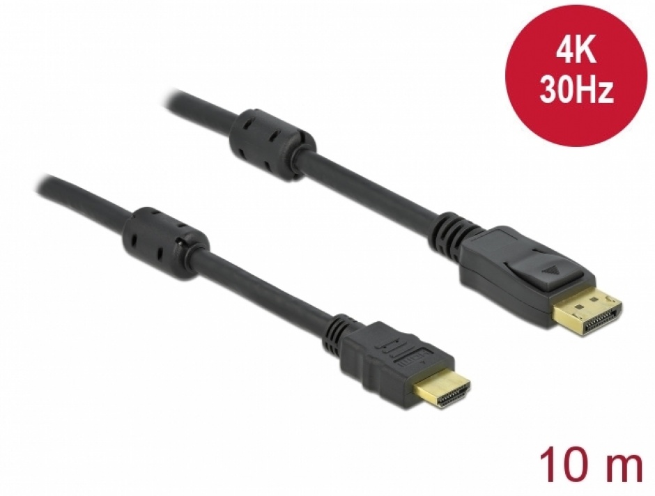 Cablu DisplayPort la HDMI 4K 10m, Delock