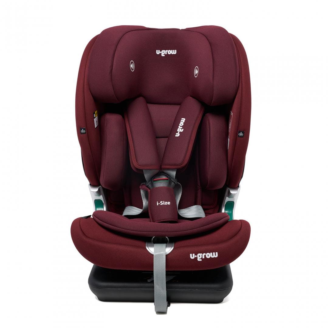 Scaun Auto I-Size Isofix 76-150cm cu Boxă Bluetooth - Roșu - imagine 11