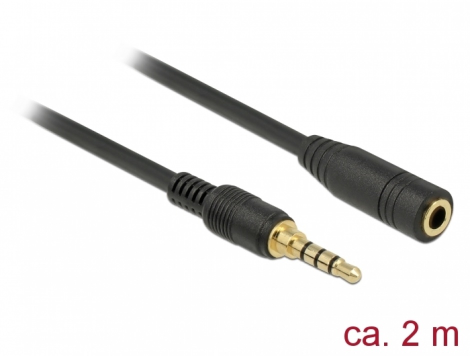Cablu Audio Jack 3.5mm 4P 2m Delock