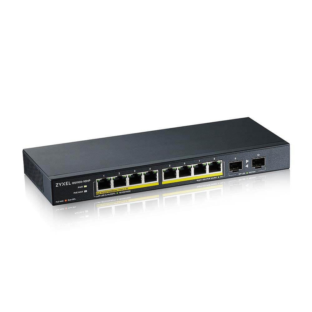Switch Zyxel GS1100-10HP 10 Porturi Gigabit PoE+