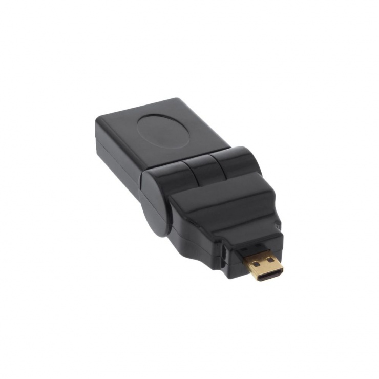 Adaptor rotativ Micro HDMI-D la HDMI-A Inline