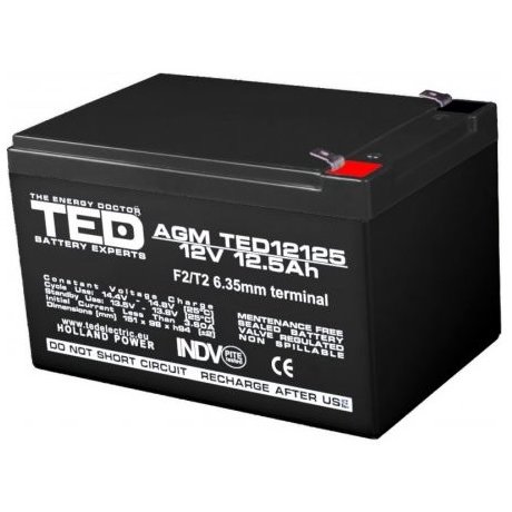 Acumulator AGM 12V 12,5Ah Ted Electric