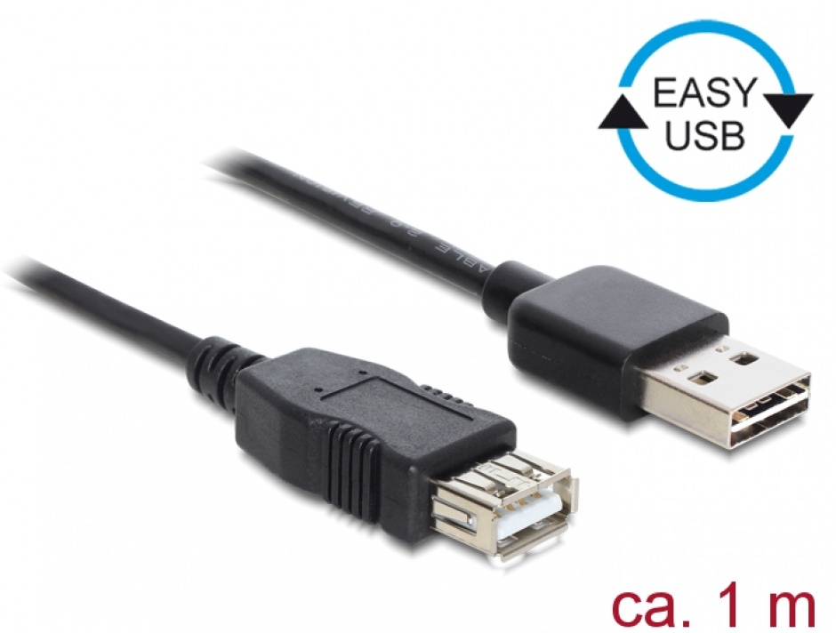 Prelungitor USB 2.0 Reversibil 1m Delock
