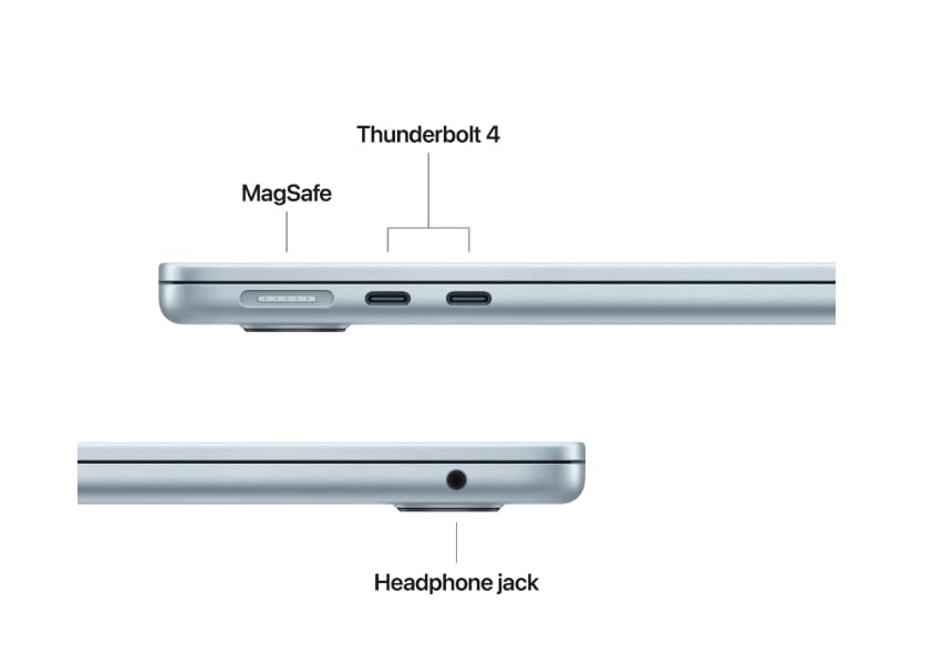 MacBook Air 13.6" M4 24GB/512GB Sky Blue 2025 - Procesor 10-Core - imagine 4
