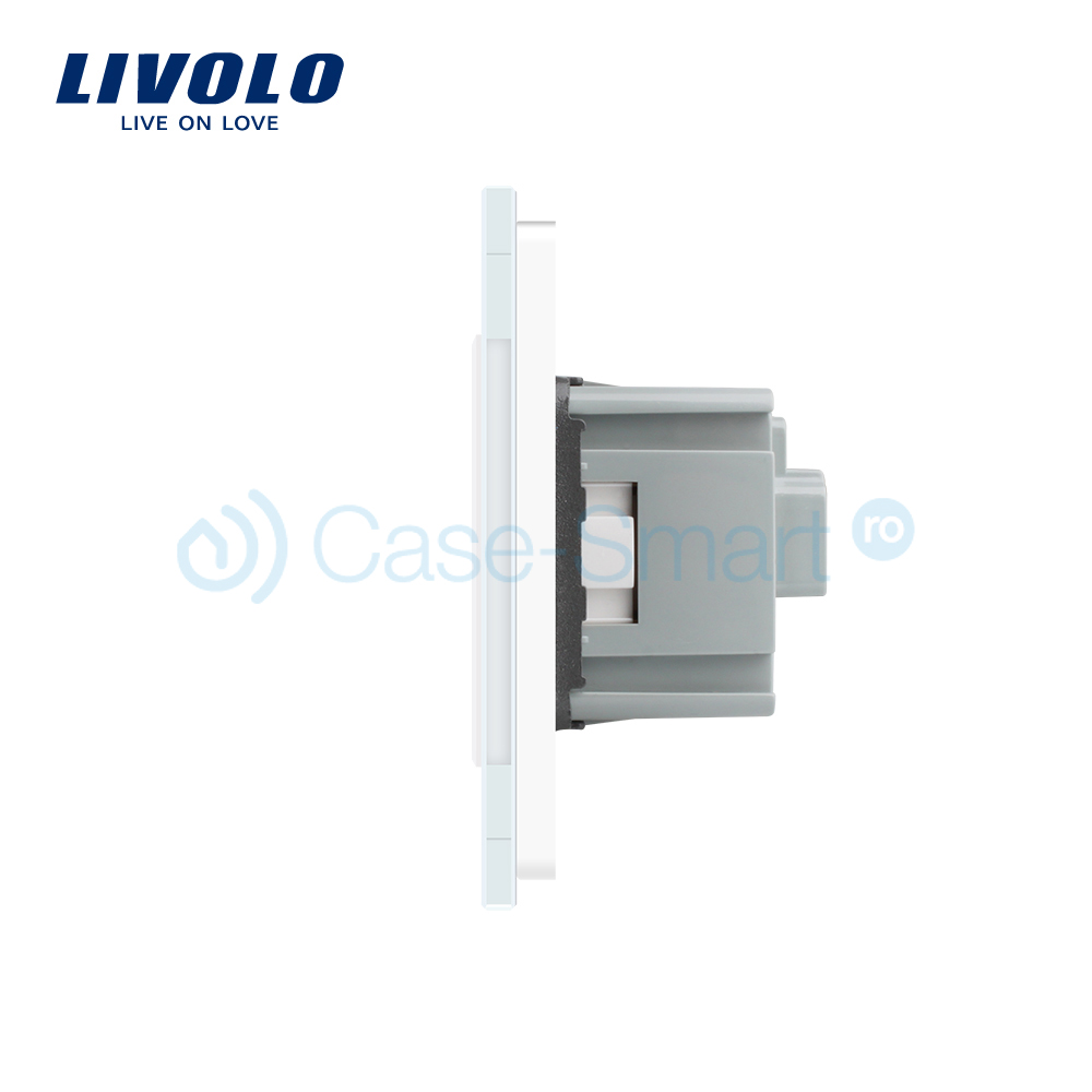 Intrerupator si Priza Livolo cu Touch si Rama Sticla - imagine 2