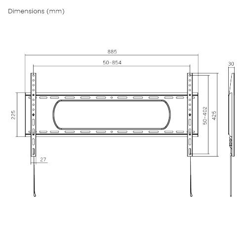 Suport TV Perete SERIOUX TV73-48F 43-90" 80kg - Fixare Robustă - imagine 6