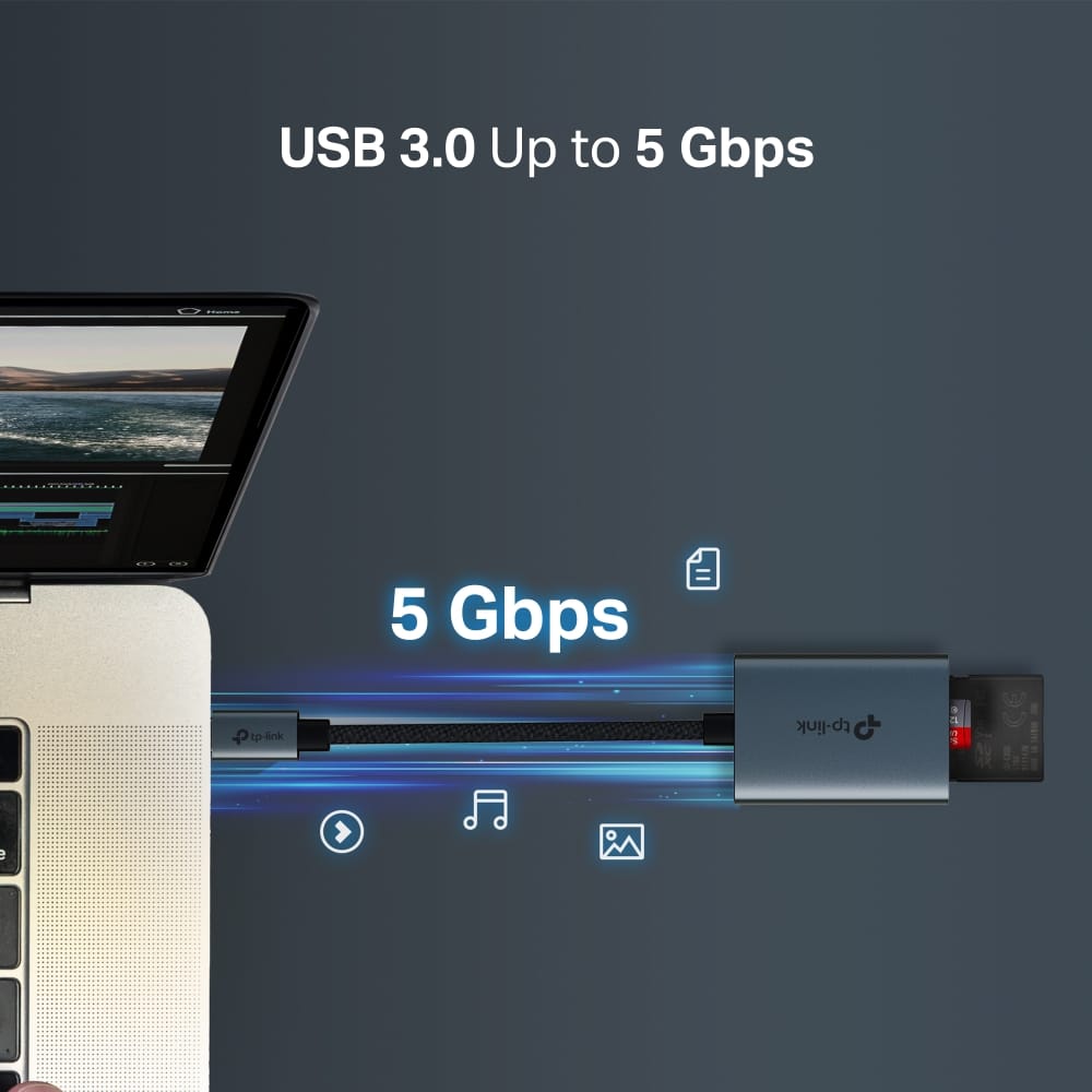 Adaptor TP-LINK UA430C USB-A 3.0 la SD/TF, pana la 104MBps - imagine 15
