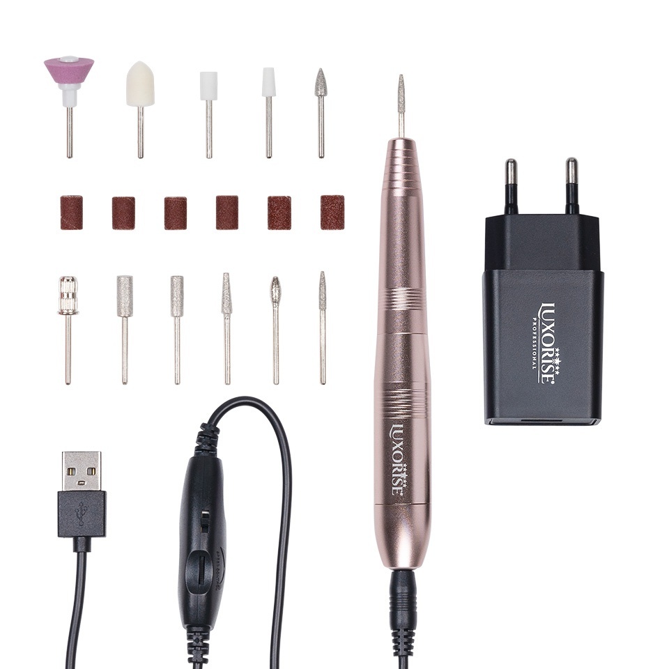 Freza Luxorise Gold, 20.000 RPM, USB, 21 Accesorii