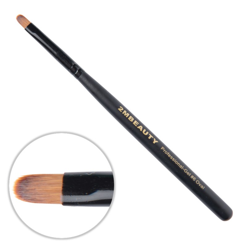 Pensula Gel 2M Black Beauty Oval nr. 6