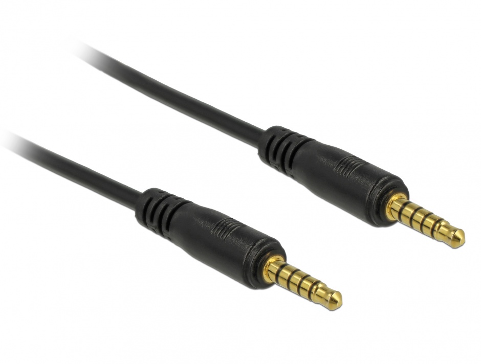 Cablu Audio Jack 3.5mm 5P 2m Negru Delock