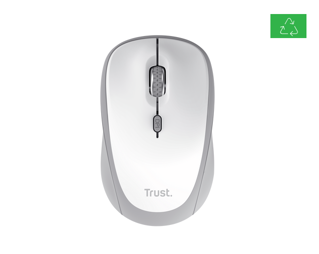 Mouse Wireless Trust Yvi 1600 DPI Alb - Compact și Precis
