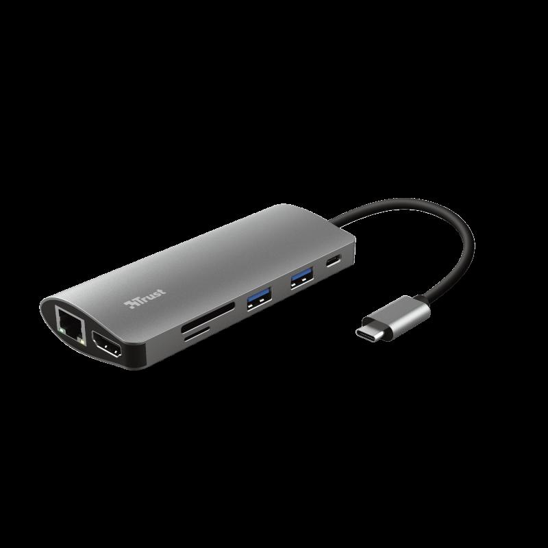Hub USB-C Trust Dalyx 7-in-1, HDMI 4K, Gigabit Ethernet, 100W PD