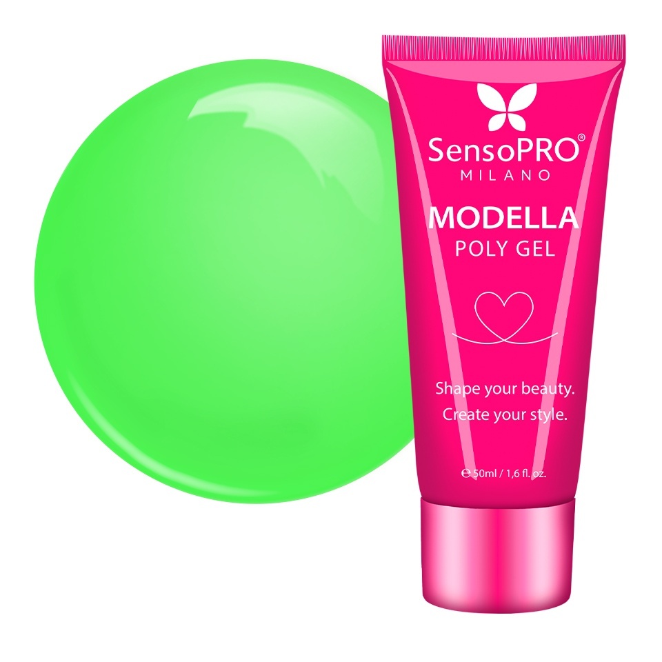 Polygel MODELLA SensoPRO Milano - Neon Lime, 50ml