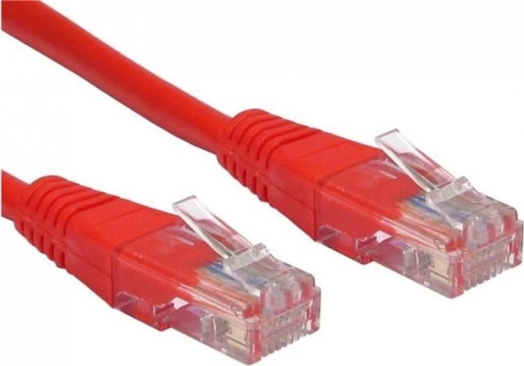Patch Cord UTP Cat5e 3m Spacer - Cablu Rețea RJ45 Roșu - imagine 2
