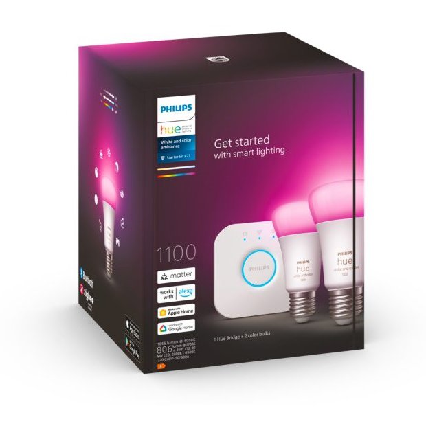 Kit Philips Hue White & Color 2x9W E27