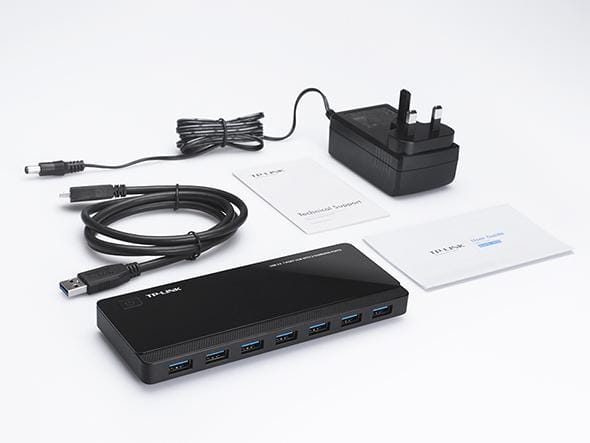 Hub USB TP-Link UH720, 7 Porturi USB 3.0, Negru - imagine 5