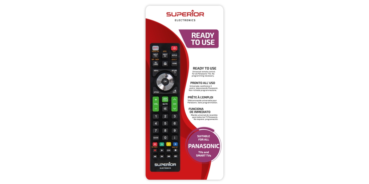 Telecomanda Superior SUPTRB11 Panasonic Negru - imagine 2