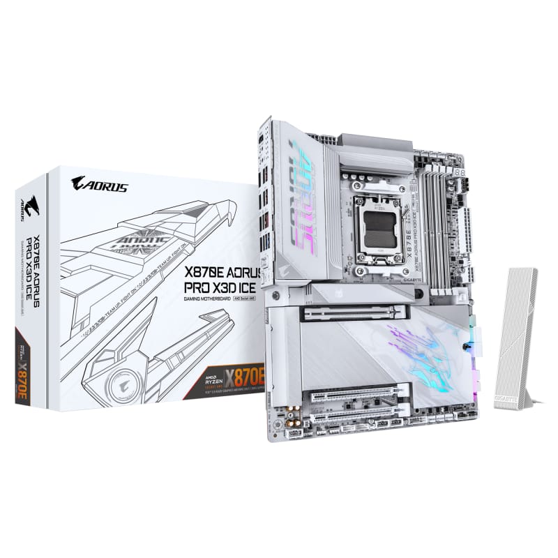 Placă de bază Gigabyte X870E A PRO X ICE AM5 | WiFi 7 PCIe 5.0 - imagine 2