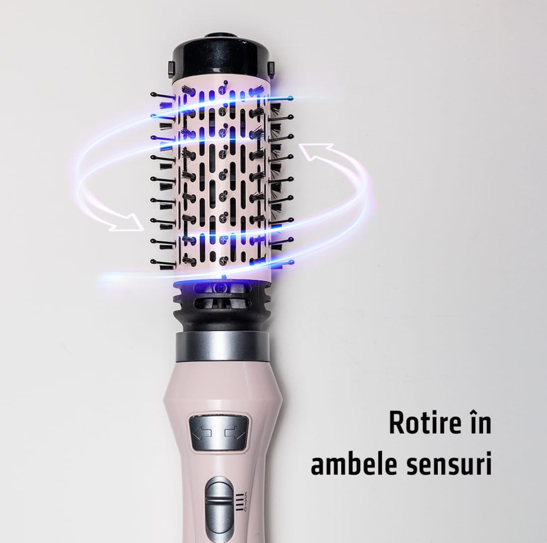 Perie Rotativa Heinner HAB-R12RDC-PNK2, 1200W, Ceramică, Roz - imagine 9