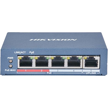 Switch Hikvision DS-3E1105P-EI-M 4 PoE, Smart Management