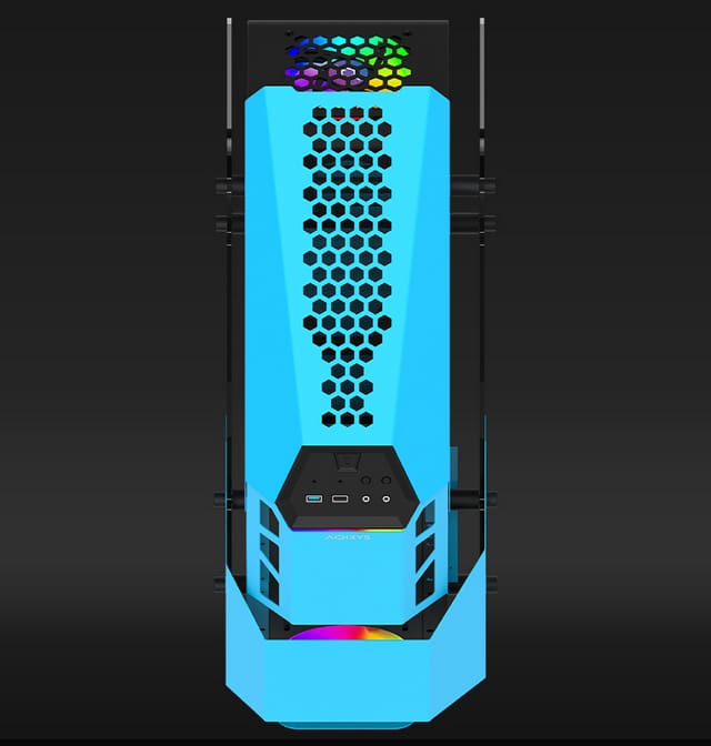 Carcasă Gaming Aqirys Procyon Mid Tower ARGB Albastru - imagine 5