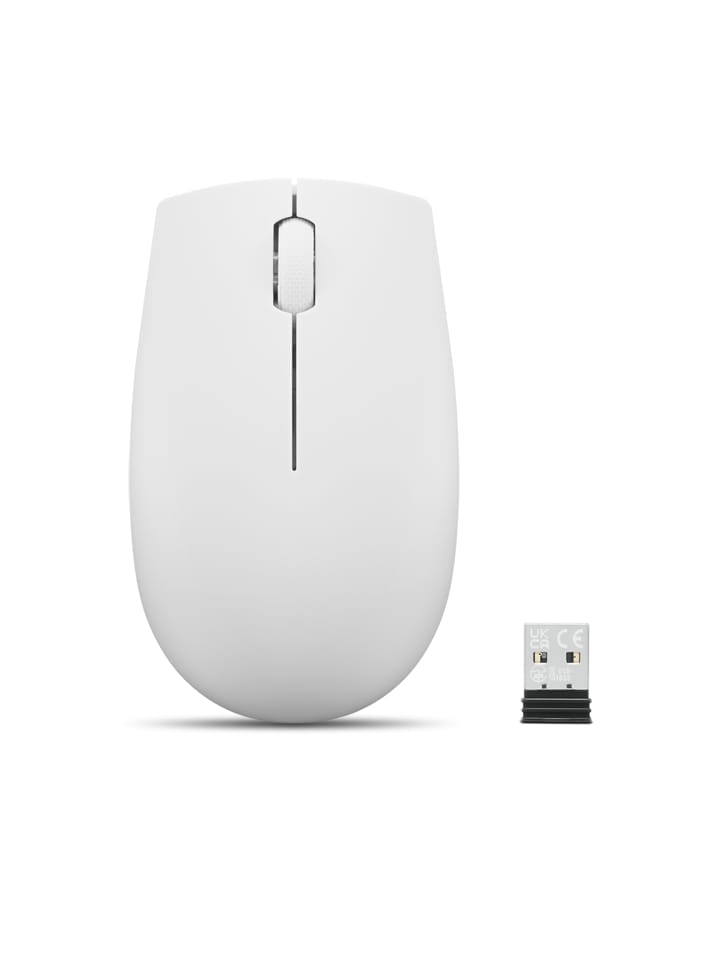 Mouse Wireless Lenovo 300 - 1000 DPI, Ergonomic, Gri - imagine 2