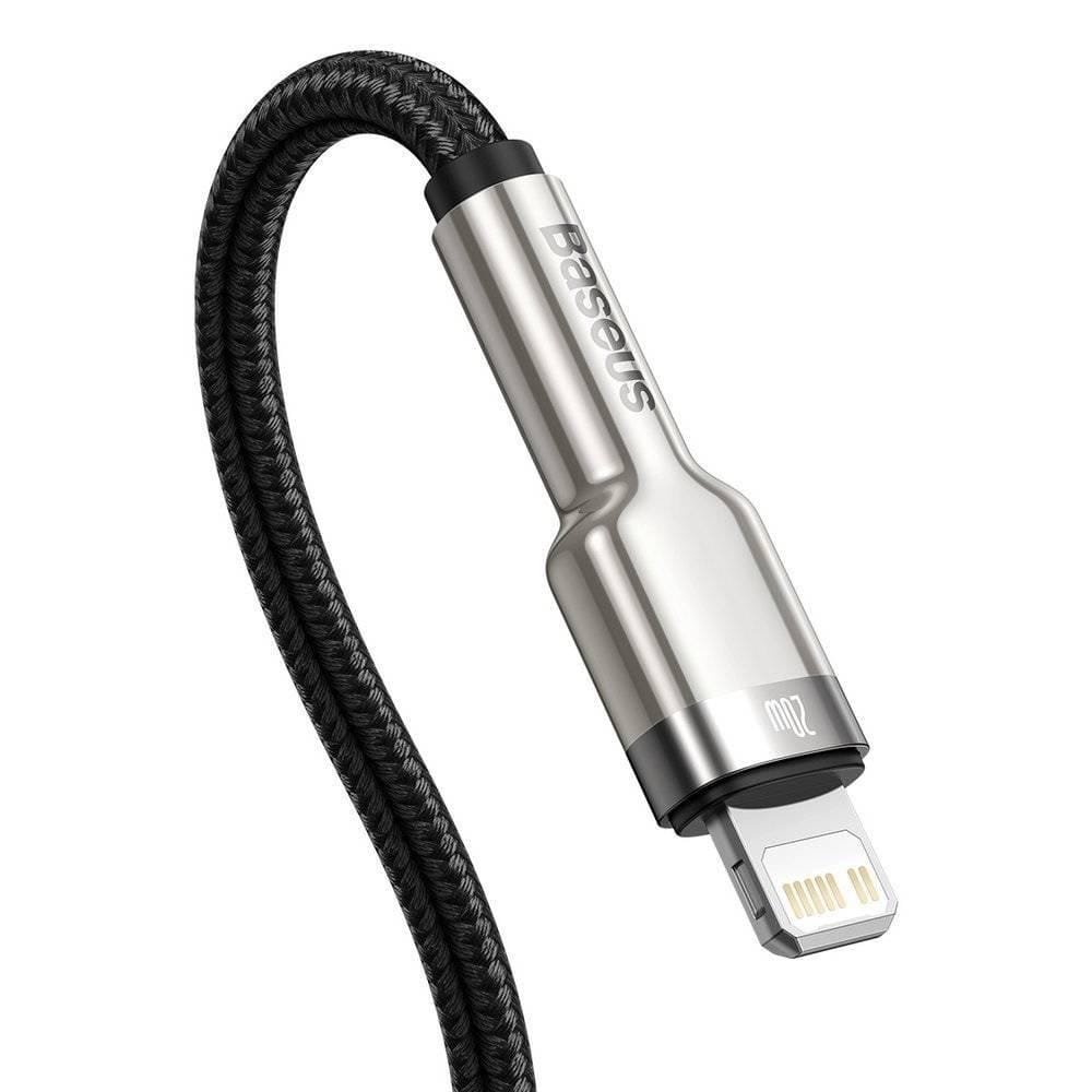 Cablu Baseus Lightning USB-C 0.25m Negru - Fast Charge 20W - imagine 2