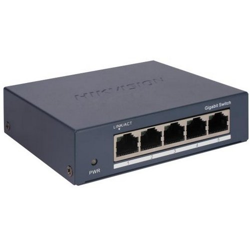 Switch Hikvision DS-3E0505-O, 5 porturi Gigabit, 10 Gbps