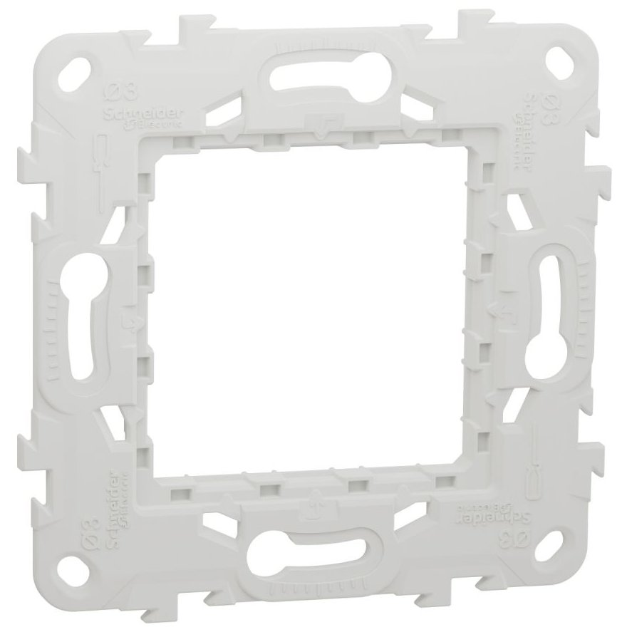 Suport 2 module Schneider Unica Alb