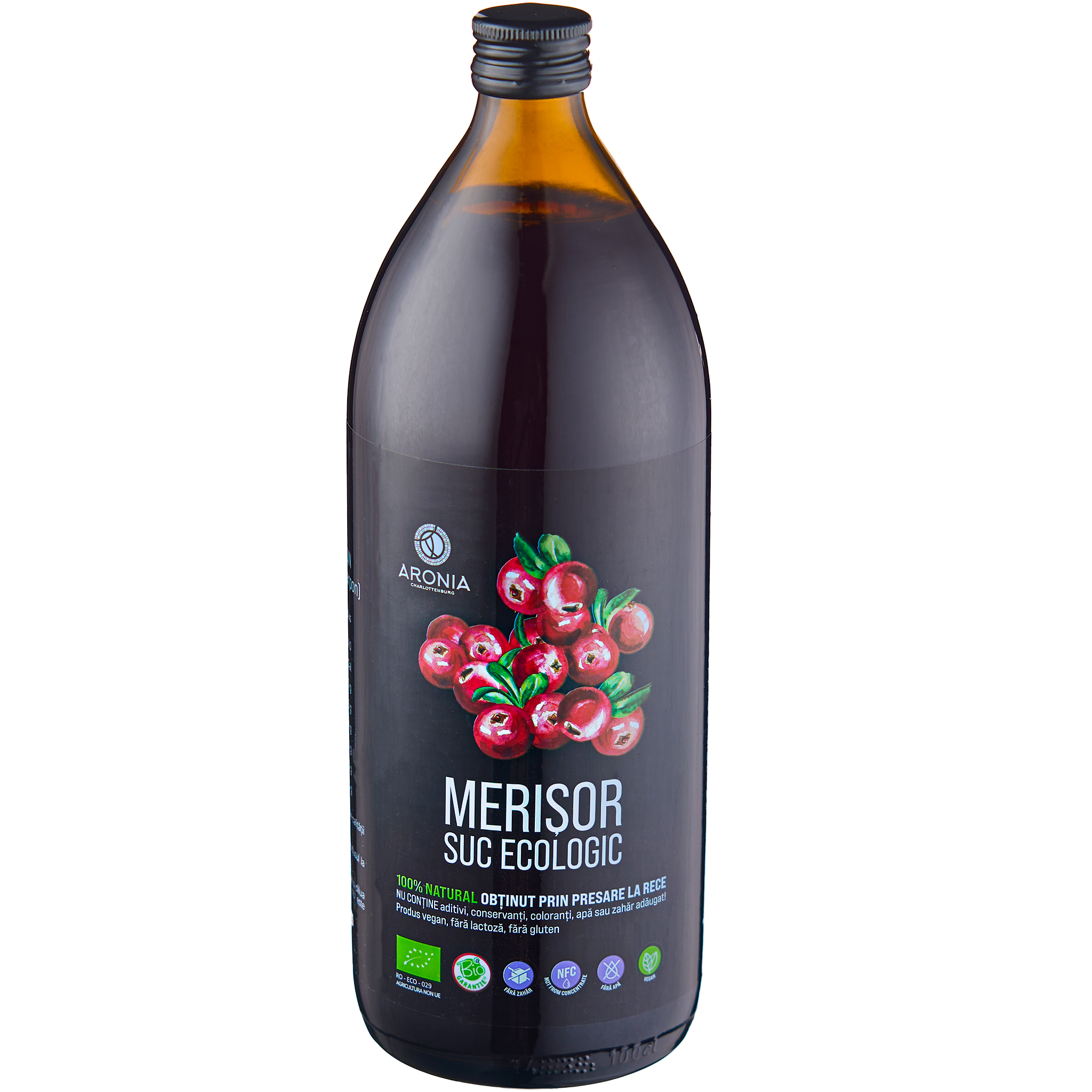 Suc de Merișor Ecologic 1L | Aronia Charlottenburg