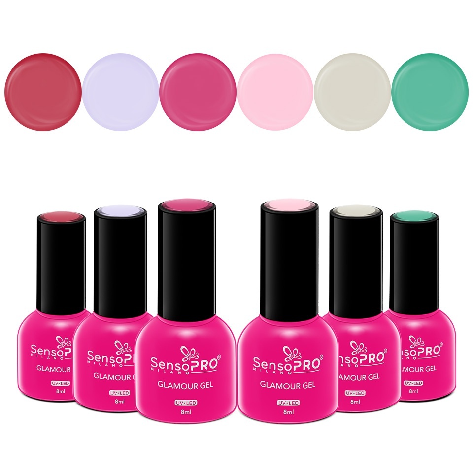 Set 6 Oje Semipermanente Glamour SensoPRO