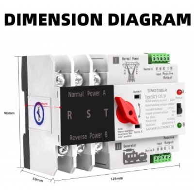 ATS Sinotimer 125A 3Faze, Comutator Transfer Automat