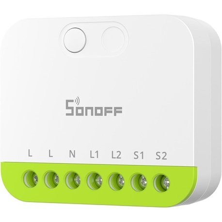 Releu Smart Sonoff MINI-ZB2GS, Zigbee 3.0, 2 Canale, Router Zigbee, 16A Total, Alb / 6920075743616