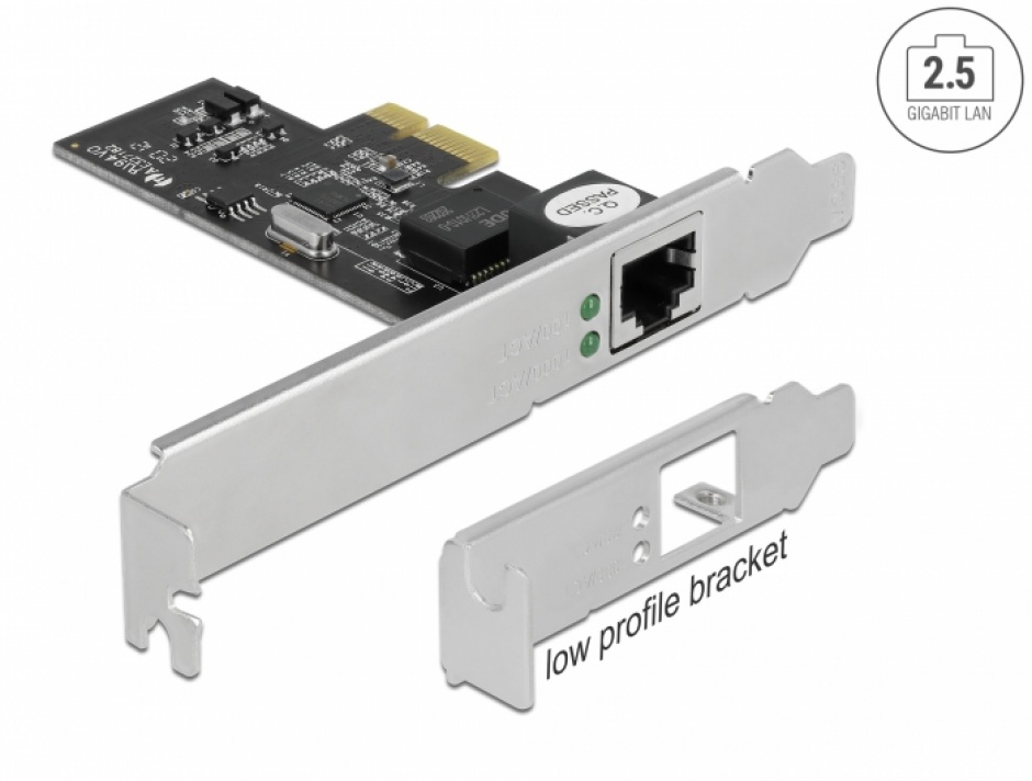 Placă Rețea Delock 2.5G PCIe cu RJ45 i225