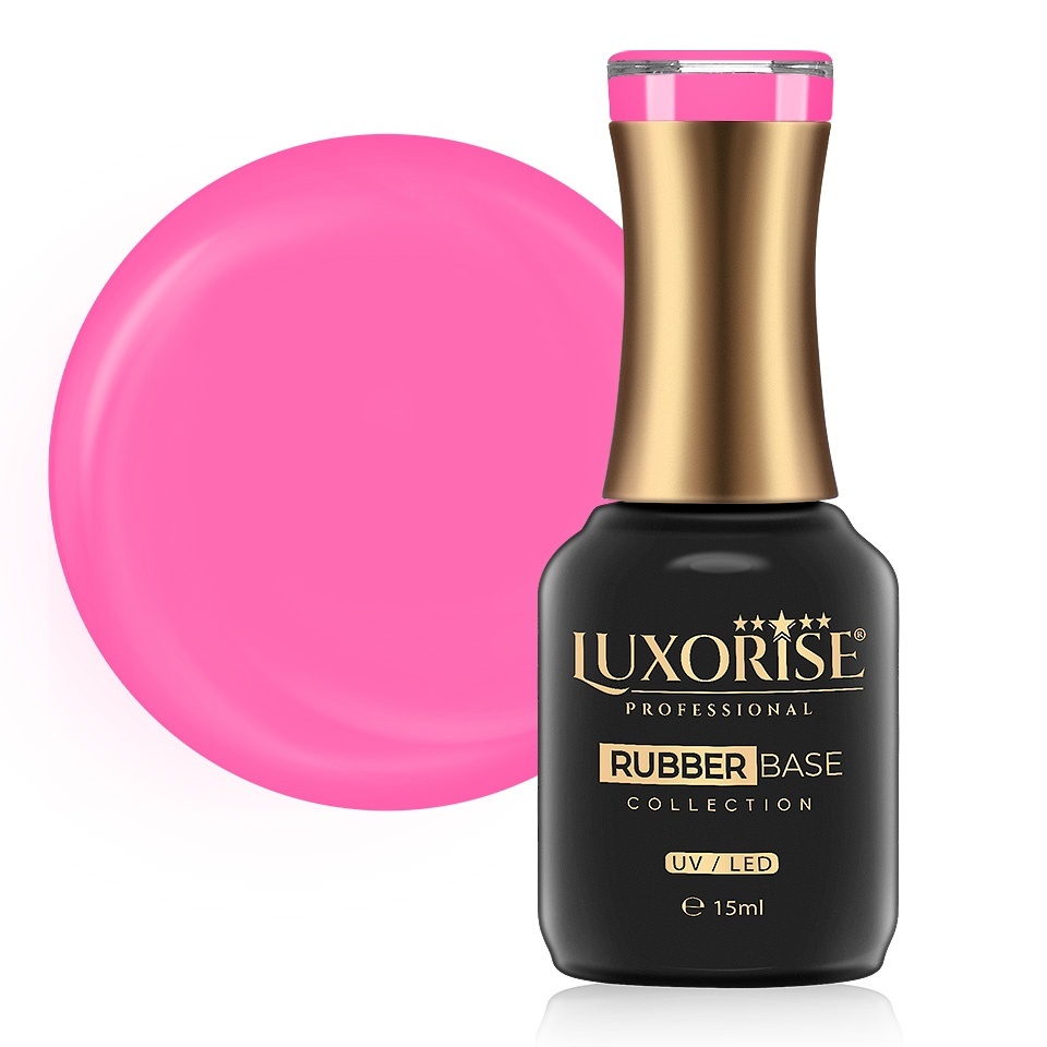 Rubber Base LUXORISE Flamingo 15ml | Nivelare și Aderență - imagine 2