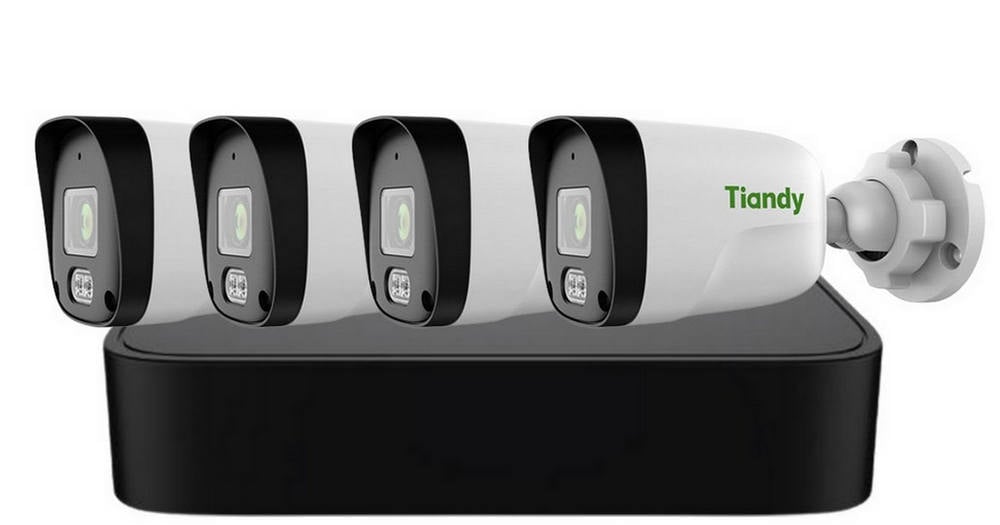 Kit Supraveghere Tiandy 4 Camere 2MP POE
