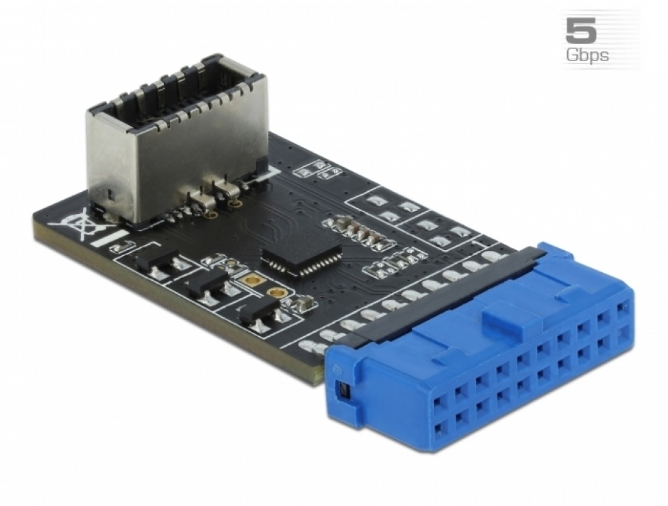 Adaptor Pin Header USB 3.2 Gen 1 la Key A, Delock 41981
